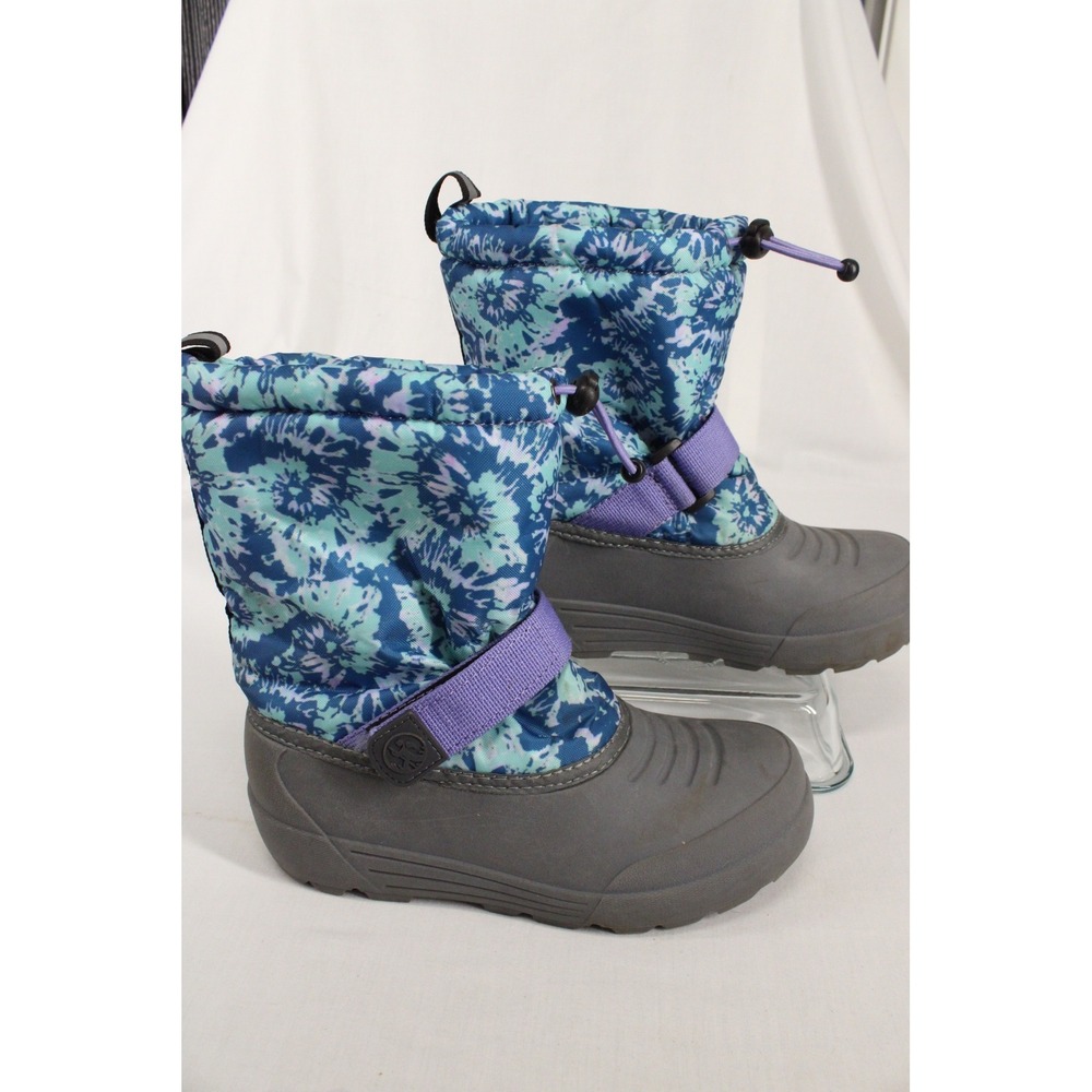 Northside Girls Snow Boots Blue Purple Tie Dye Insulated Duck Boots Size 3